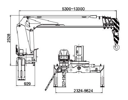 8Ton Japan Isuzu Telescopic Boom Truck Mounted Crane