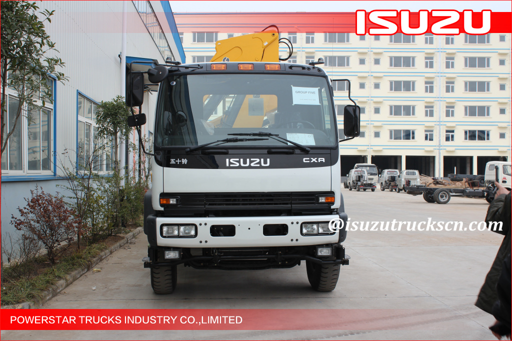 ISUZU 8 Ton Transportation Telescopic Boom Truck Mounted Crane with Wire Rope