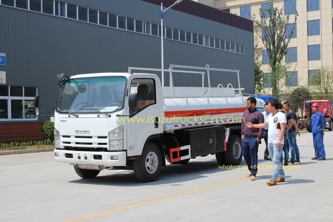 Isuzu 5000L NPR ELF diesel xe tải tiếp nhiên liệu xe tải thùng dầu cho dubai Châu Phi