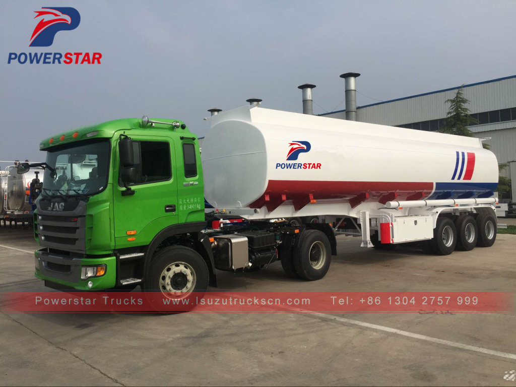 Factory high quality oil transport fuel tanker semi trailer 45000 liters fuel tank trailer