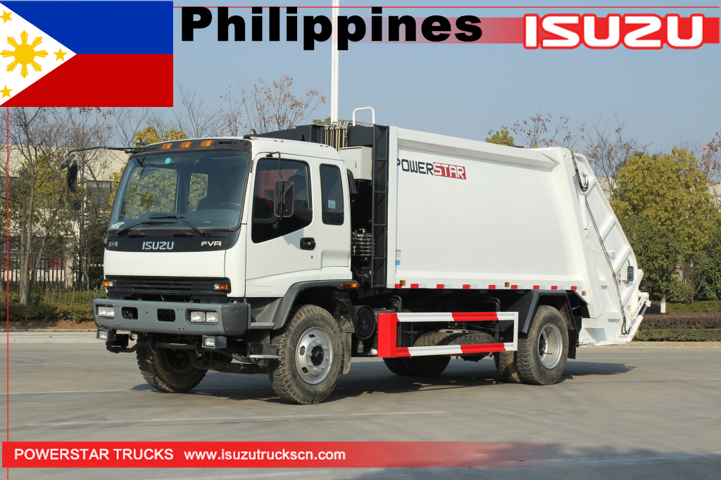 philippines ISUZU FVR 10M3 Bán xe tải nén rác thải rác thải ISUZU FVR 10M3