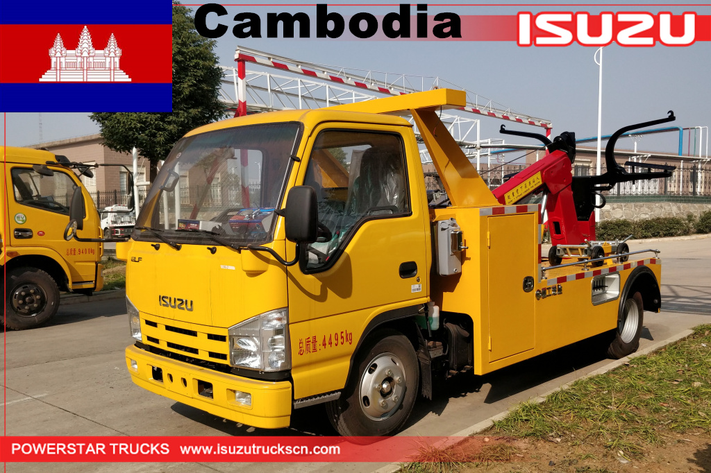 thị trường Campuchia Cần bán xe tải kéo phá hủy nhỏ ISUZU