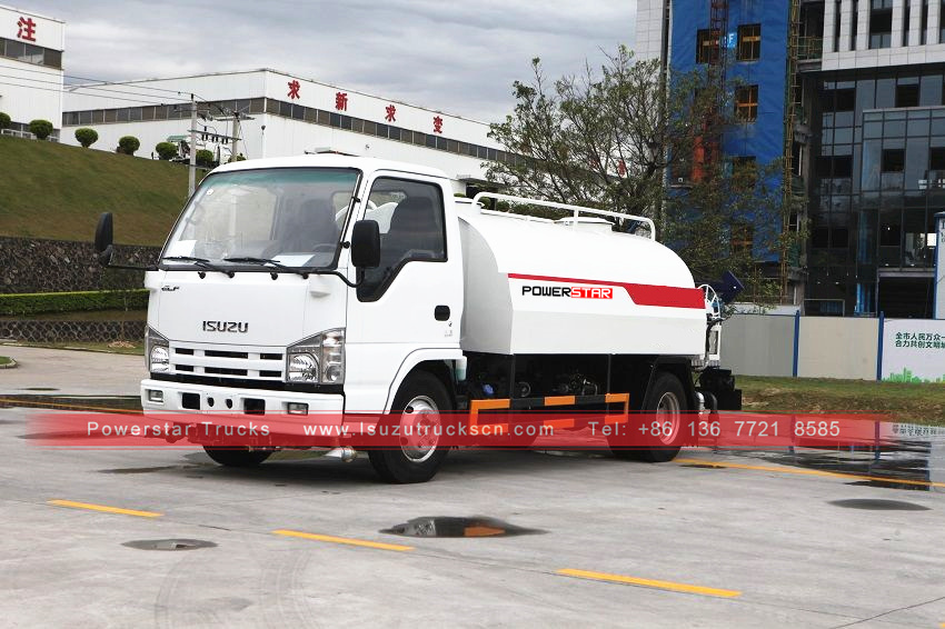 Philippines Bán xe tải tưới nước ISUZU ELF 4.000L hoàn toàn mới