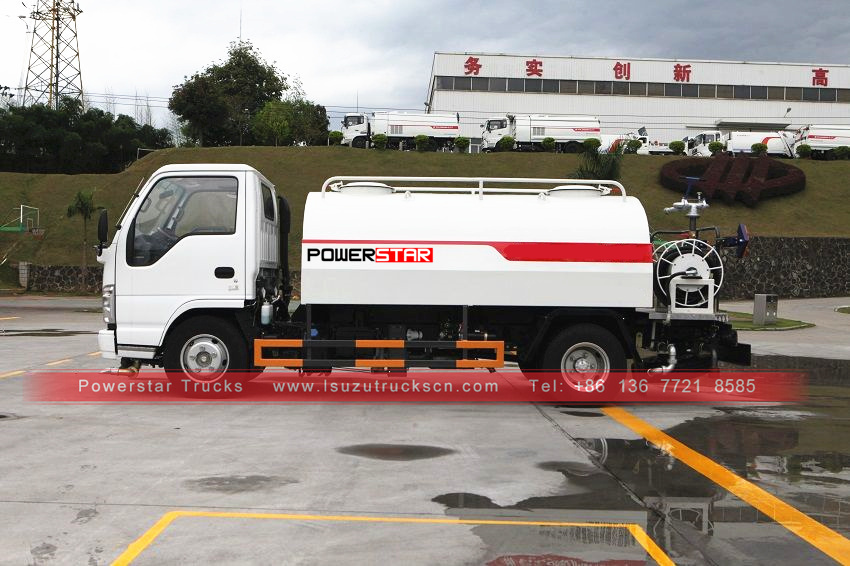 Philippines Bán xe tải tưới nước ISUZU ELF 4.000L hoàn toàn mới