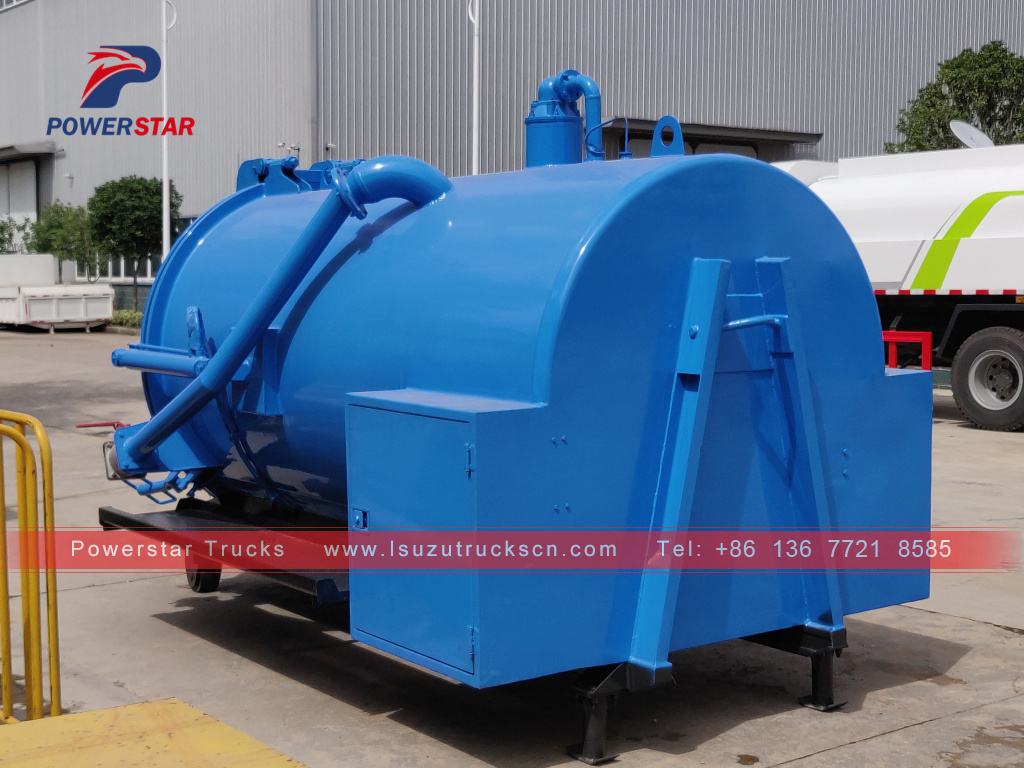 6,000L Sewage vacuum pump tanker truck super structure body kit