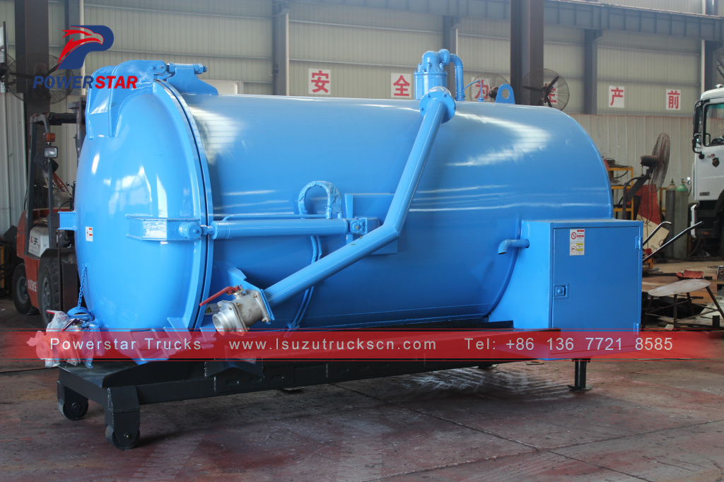 6,000L Sewage vacuum pump tanker truck super structure body kit