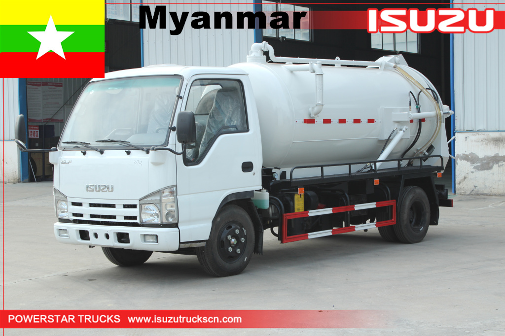 Xe tải chở nước uống Isuzu 5000 lít Myanmar