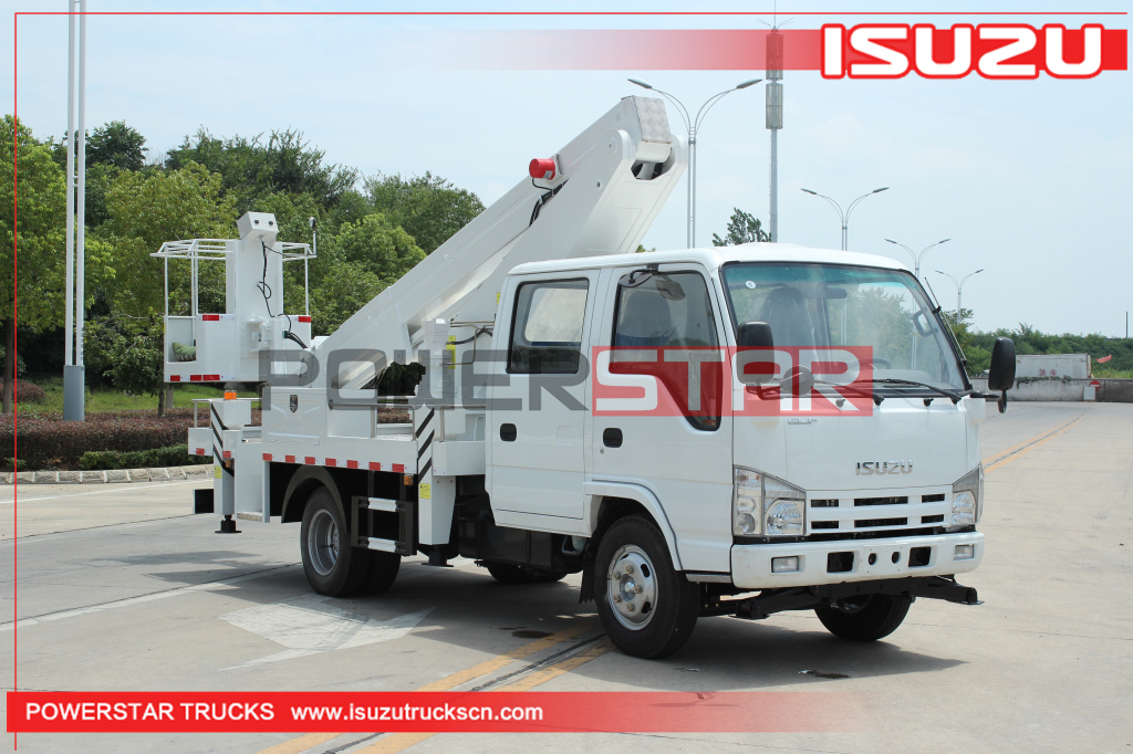 16m Stiff Boom Lift Trucks ISUZU overhead working vehicle