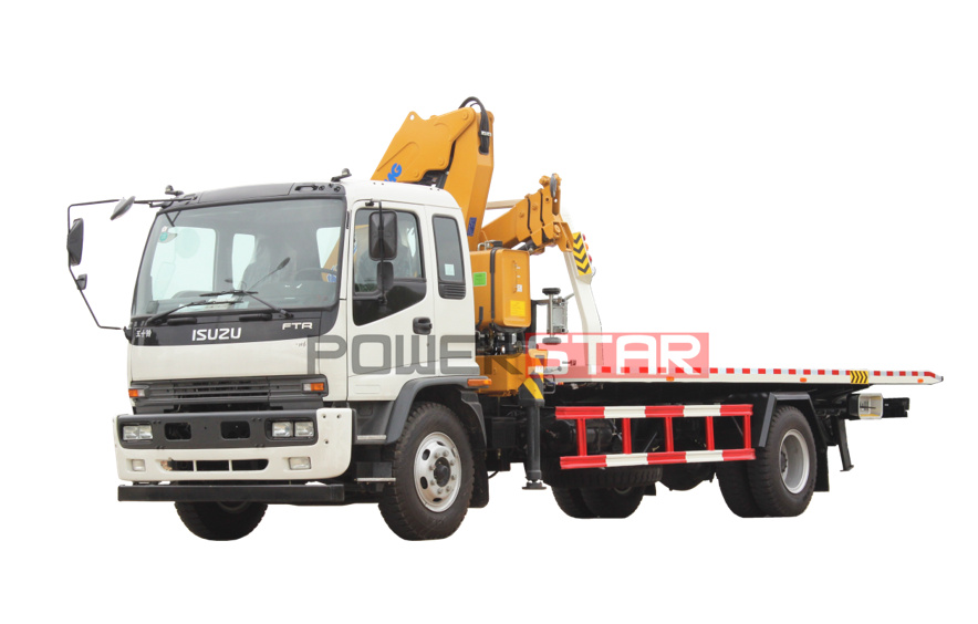 Phục hồi sự cố Xe tải phá hủy sàn trượt ISUZU FTR có cần cẩu