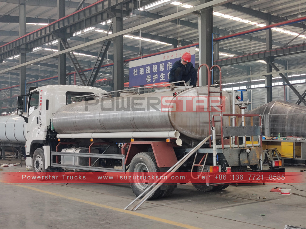 Philippines ISUZU Stainless Steel Drinking Water Truck 12m3 GIGA Potable Water Spray Trucks