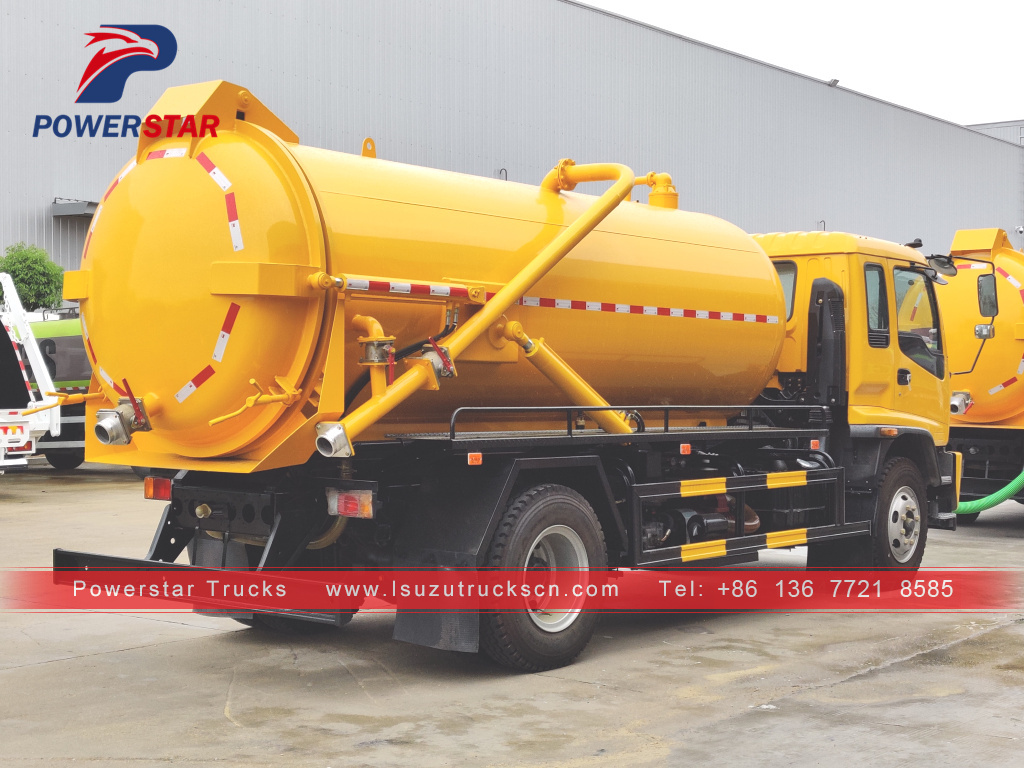 12,000L ISUZU FTR vacuum sewage suction tanker trucks