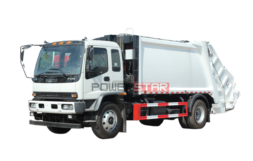 ISUZU FVR Điều chỉnh thùng thu gom rác thải Xe tải nén