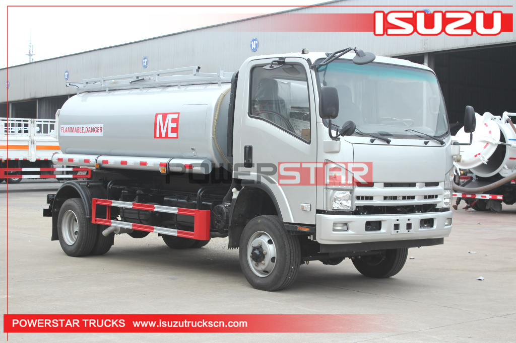 Customer made 4x4 Isuzu ELF NPR 700P 4WD 6,000L Fuel Oil Refueling Tanker Trucks