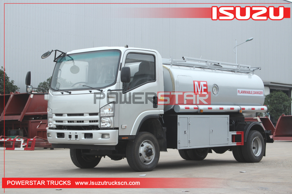 Customer made 4x4 Isuzu ELF NPR 700P 4WD 6,000L Fuel Oil Refueling Tanker Trucks