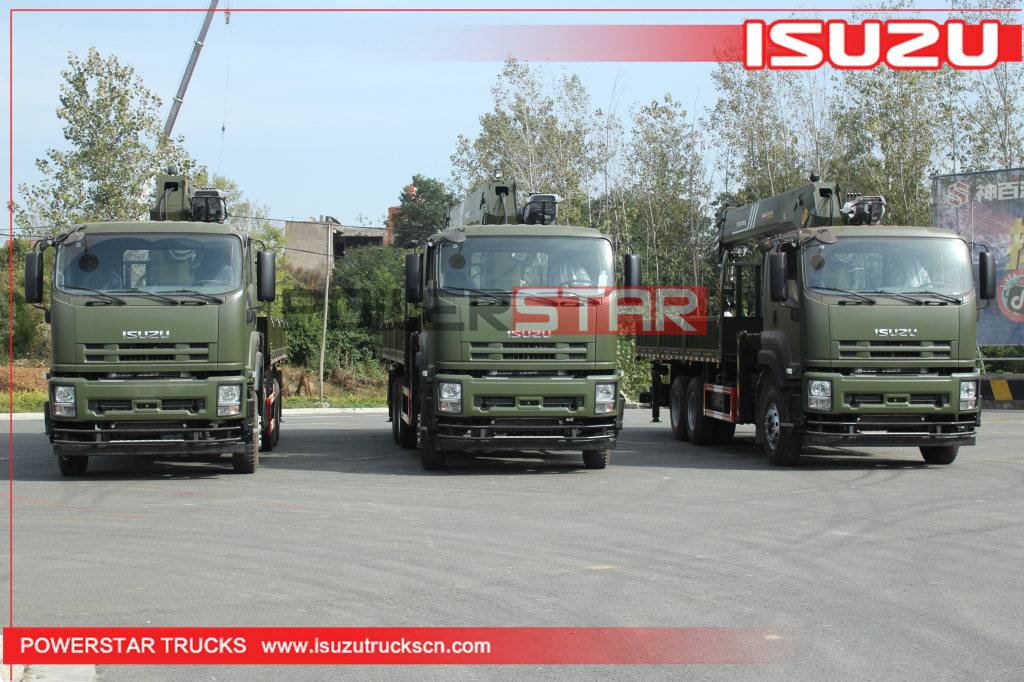 Military Isuzu GIGA VC46/61 Cargo Truck with Palfinger SPS40000 16Ton stiff boom Crane