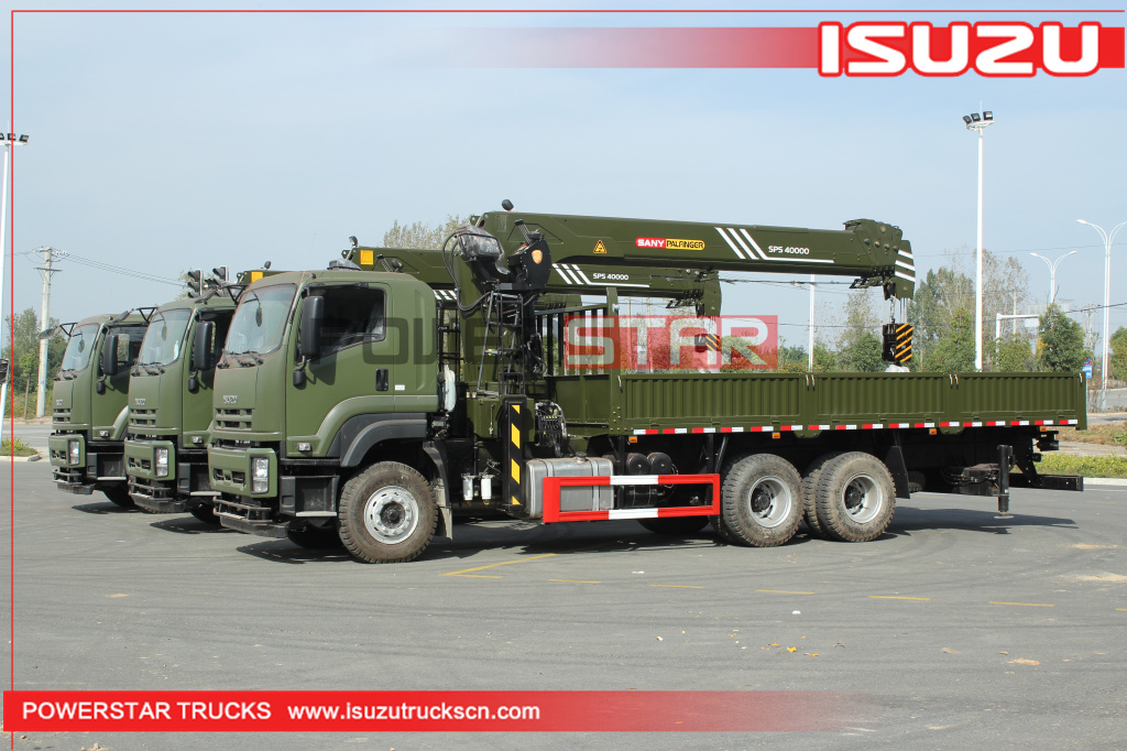 Military Isuzu GIGA VC46/61 Cargo Truck with Palfinger SPS40000 16Ton stiff boom Crane