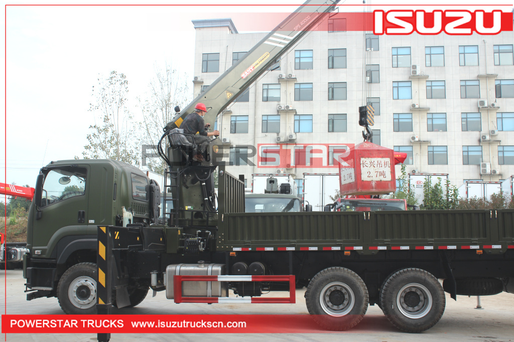 Military Isuzu GIGA VC46/61 Cargo Truck with Palfinger SPS40000 16Ton stiff boom Crane