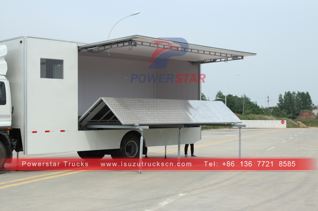 ISUZU Outdoor Election Vote Car Mobile Advertising Show Truck with Foldable Stage