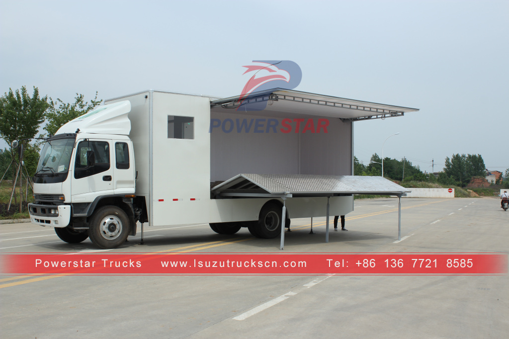 ISUZU Outdoor Election Vote Car Mobile Advertising Show Truck with Foldable Stage