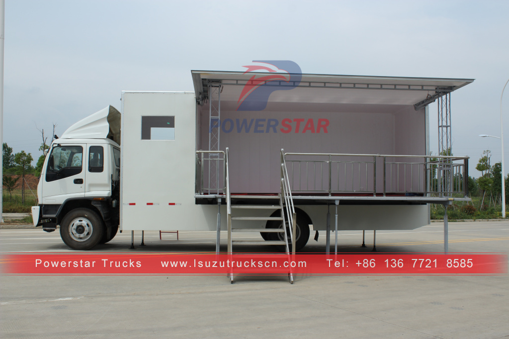 ISUZU Outdoor Election Vote Car Mobile Advertising Show Truck with Foldable Stage