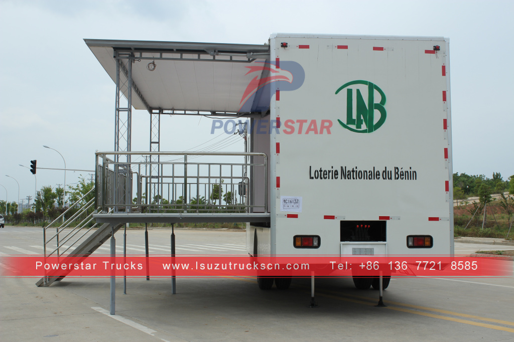 ISUZU Outdoor Election Vote Car Mobile Advertising Show Truck with Foldable Stage