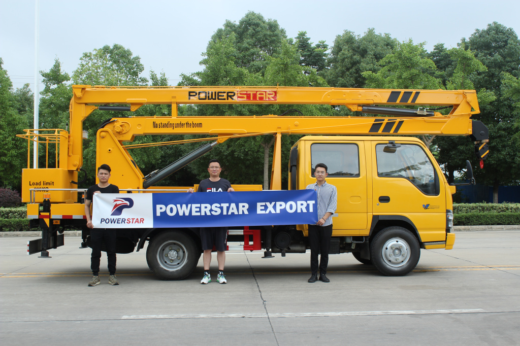 ISUZU Man Lifter Folding Arm Support Leg Truck Mounted Aerial Work Platform Skylift Cherry Picker Truck