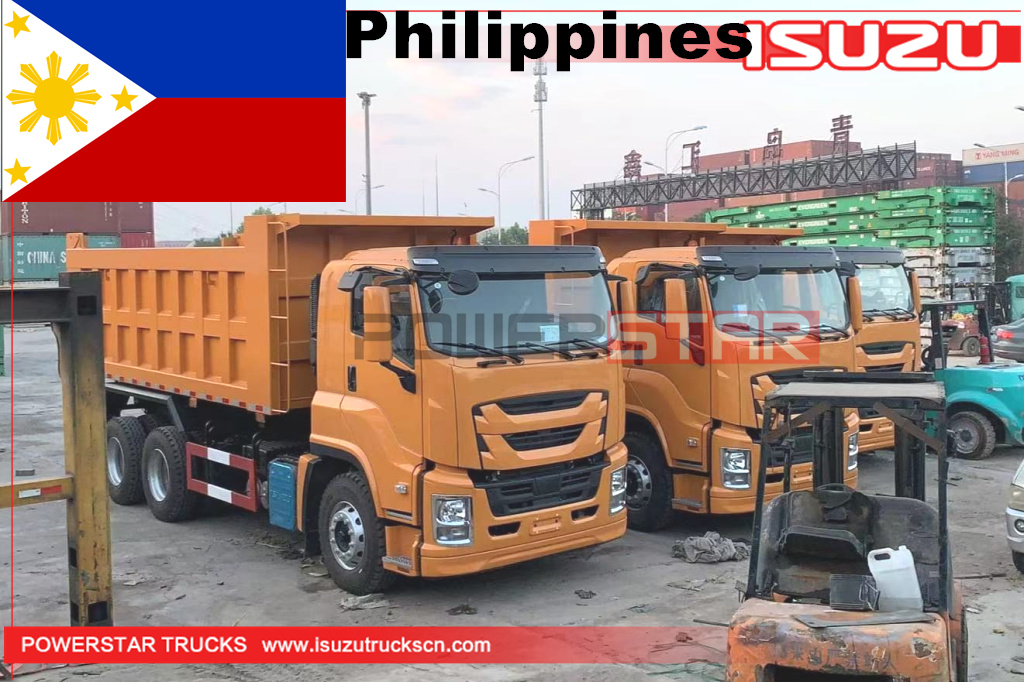 Philipppines ISUZU GIGA VC61 6*4 Xe 10 bánh xe ben hạng nặng xe ben