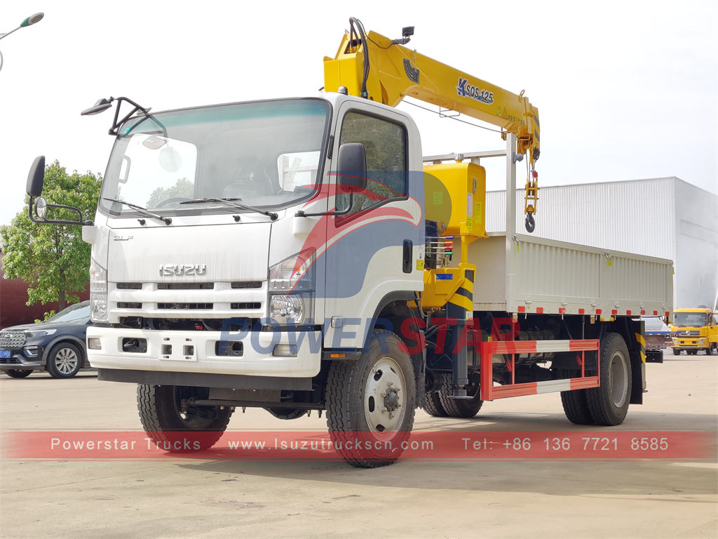 Laos ISUZU 4Ã—4 telescopic boom crane truck