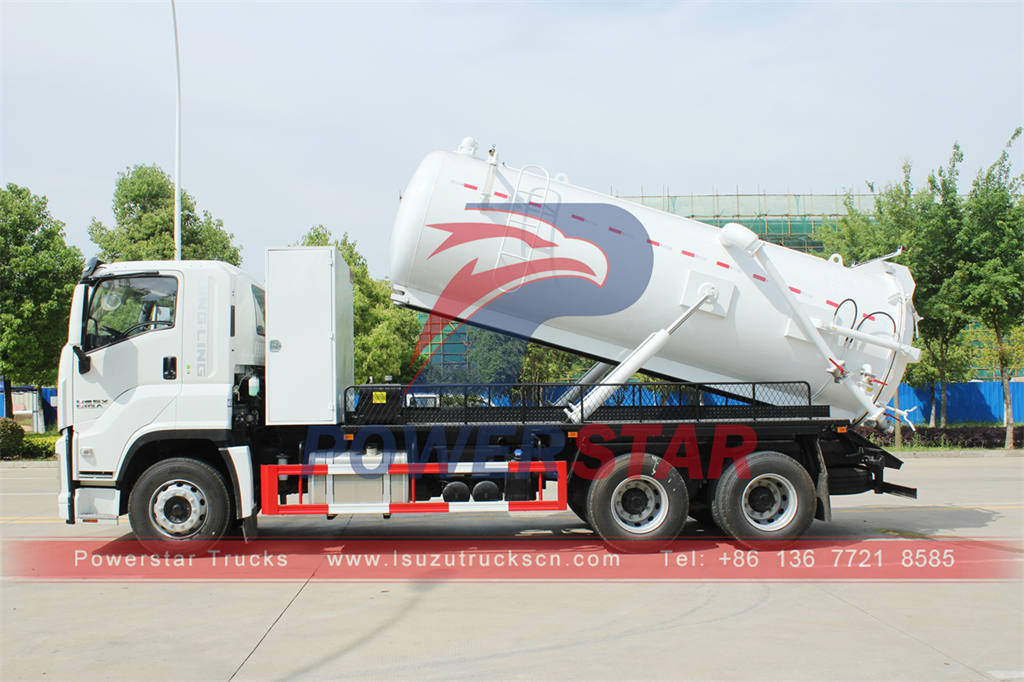 Reliable ISUZU GIGA 10 wheeler vacuum cleaning truck