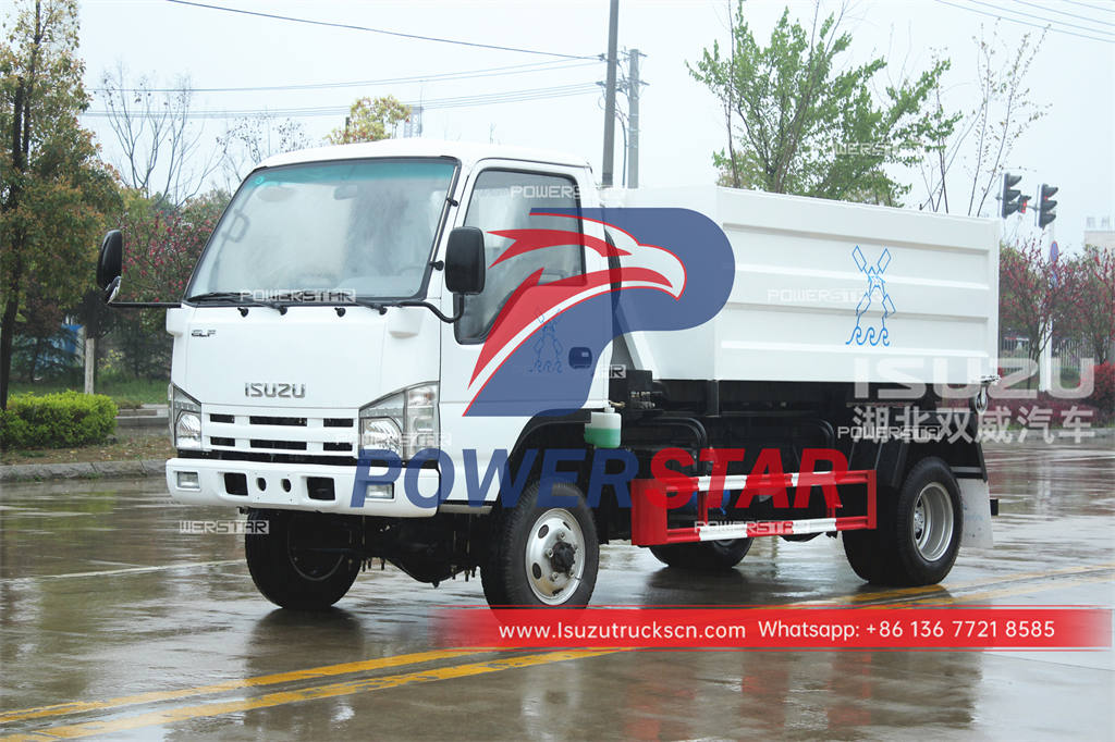 Xe thu gom rác nâng móc ISUZU 4x4