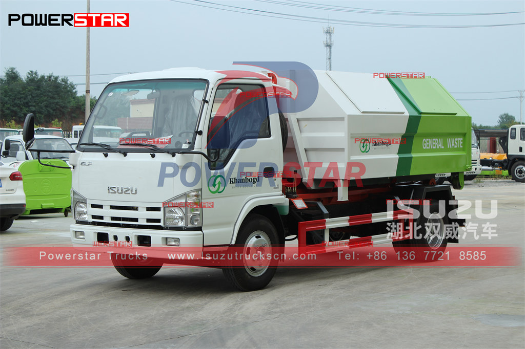 Xuất khẩu thủ công xe tải xúc lật ISUZU 5CBM sang Mông Cổ