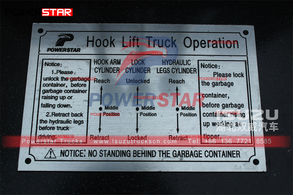 12CBM ISUZU Hook Loader Truck xuất khẩu thủ công Mông Cổ