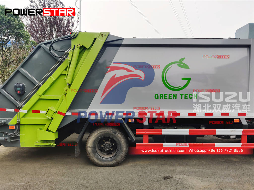 Good price ISUZU 4Ã—2 8 cubic waste compressor truck for sale