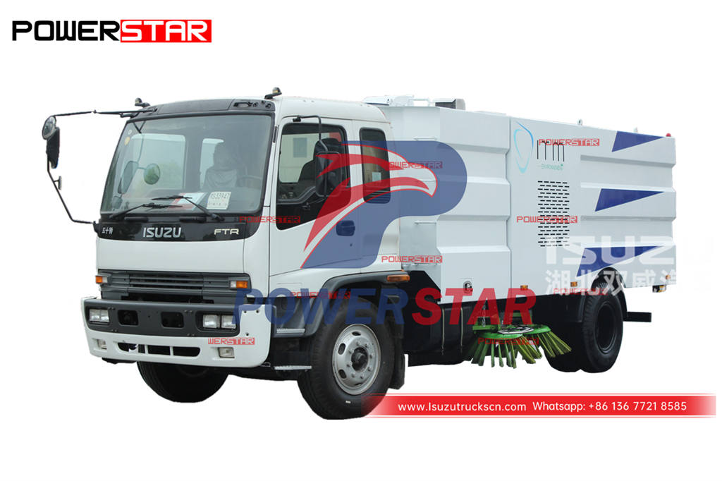 Custom-made ISUZU FTR parking lot sweeping truck for sale