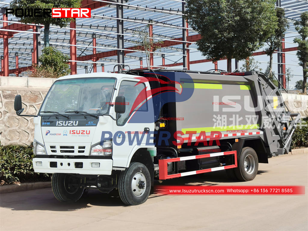 Good price ISUZU 600P 4Ã—4 trash compactor truck for sale