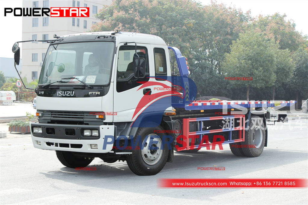 Janpan ISUZU FTR/FVR 4Ã—4 off-road 10 tons flatbed tow truck for sale