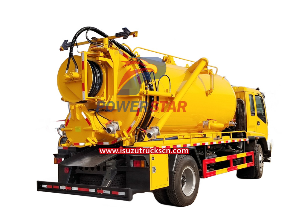 Isuzu truck mounted Combined sewer jetting and vacuum tanker