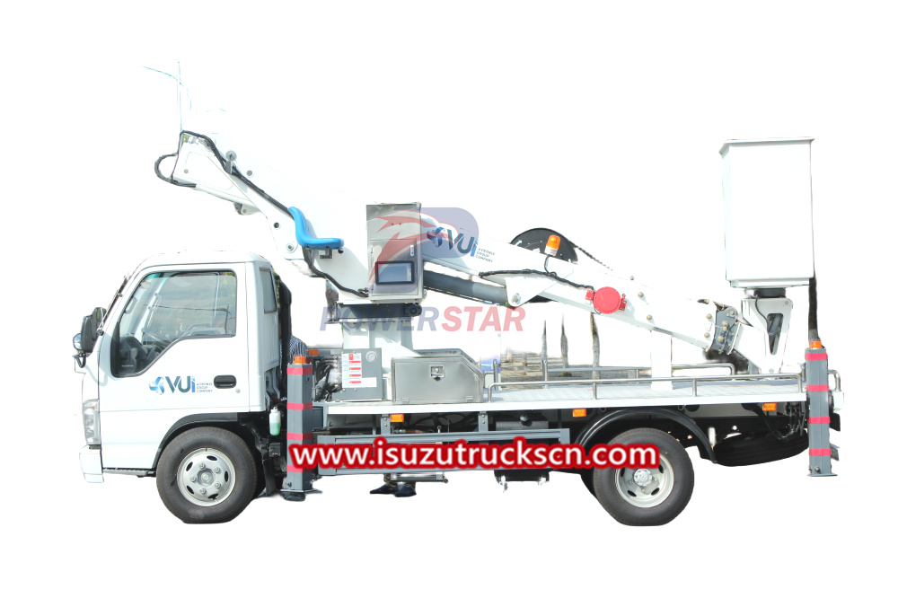 Isuzu chassis Telescopic Boom Bucket Truck