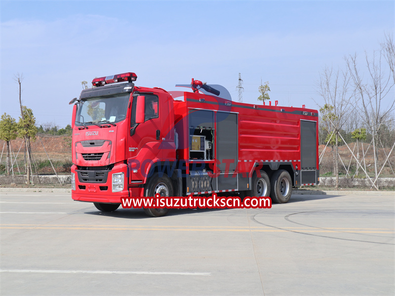 isuzu foam fire truck