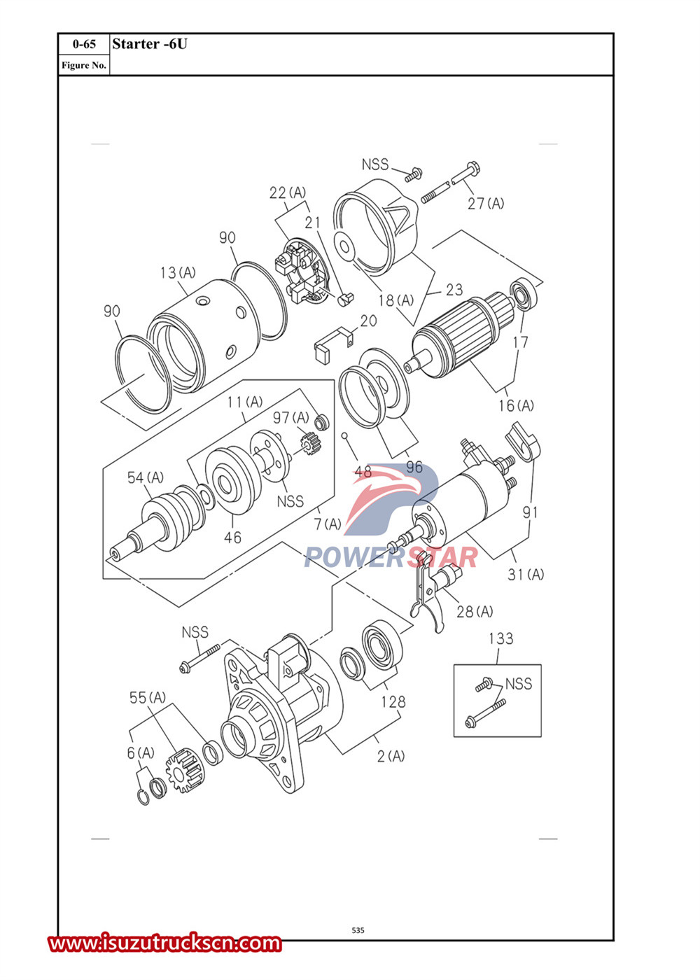 Danh mục phụ tùng thương mại dòng Isuzu VC61