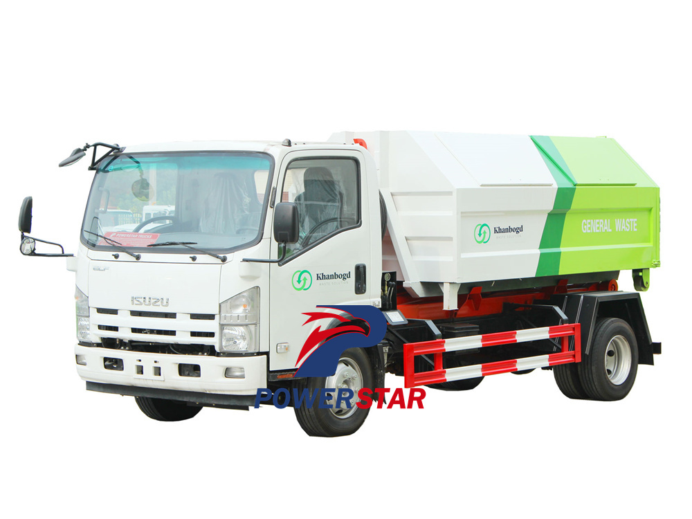 Xe chở rác nâng móc Isuzu NPR 700P 8cbm