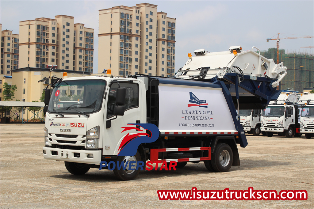 Xe ben rác Isuzu NPR 6cbm đi Ethiopia