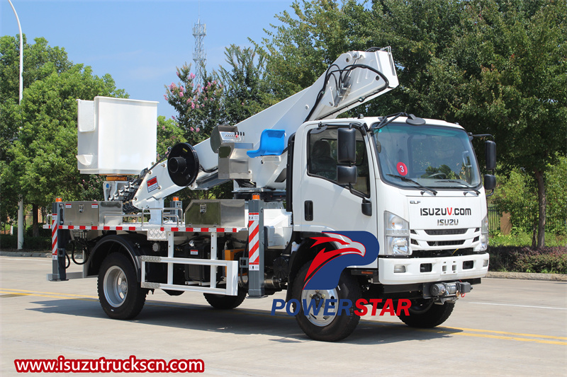 Off road 4 wheel Isuzu NPR Aerial Platform Truck