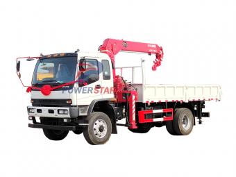 4x4 Off-road FVR Isuzu Truck Mounted 8ton UNIC Stiff Boom Crane