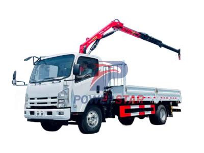 ISUZU NPR truck with knuckle boom crane Palfinger