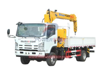 Isuzu off road truck chassis mounted boom crane for UN Ethiopia