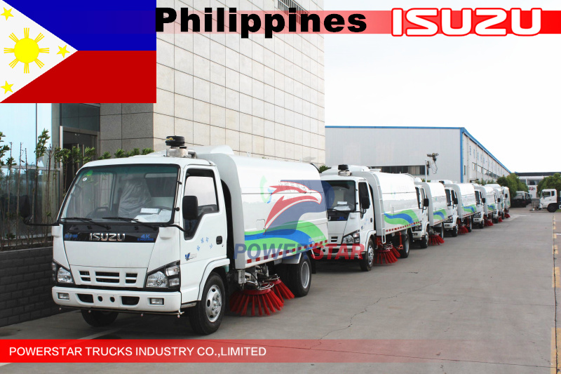 Philippines 6 chiếc Xe quét đường Isuzu 5cbm
    