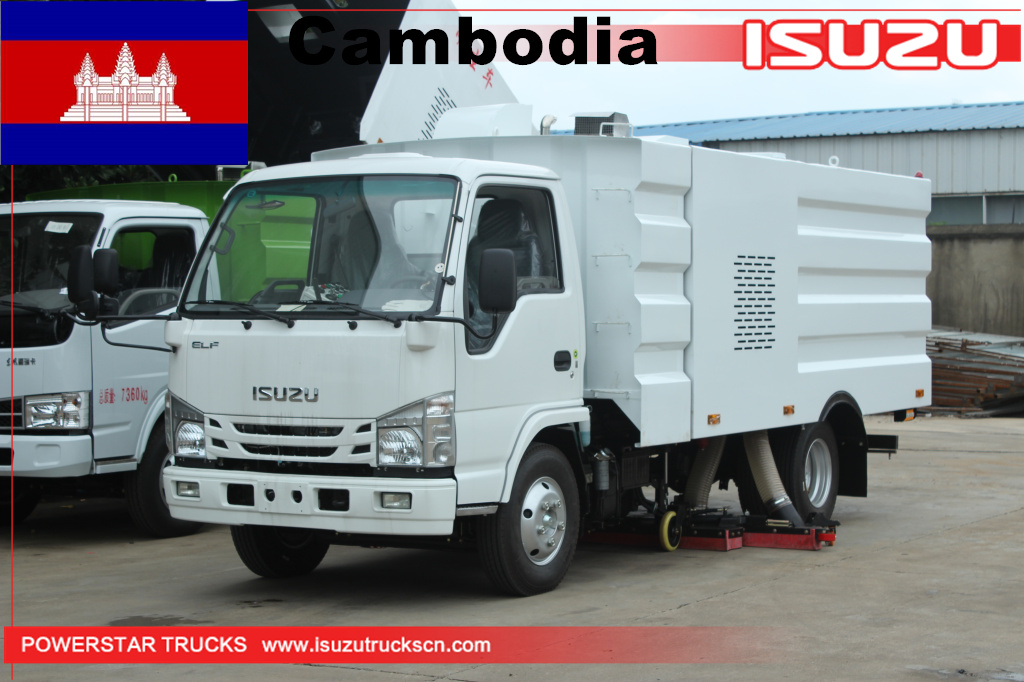 Campuchia - 1 chiếc Xe quét rác ISUZU Hút bụi
    