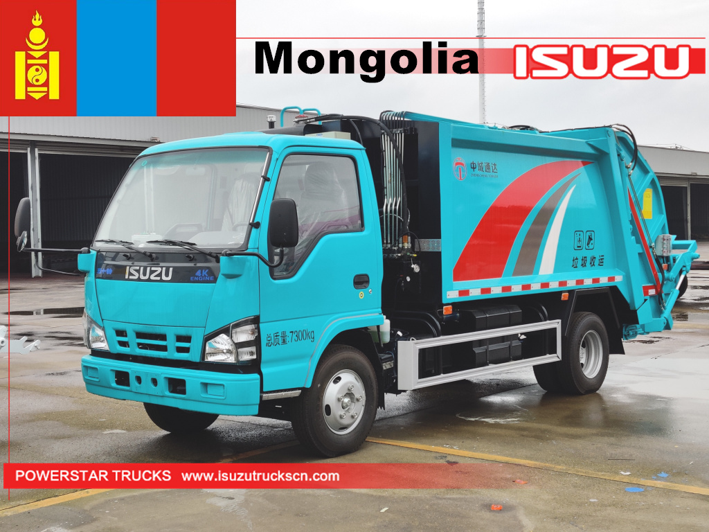 Mông Cổ - 1 chiếc ISUZU NKR 600P Xe ép rác phía sau
    