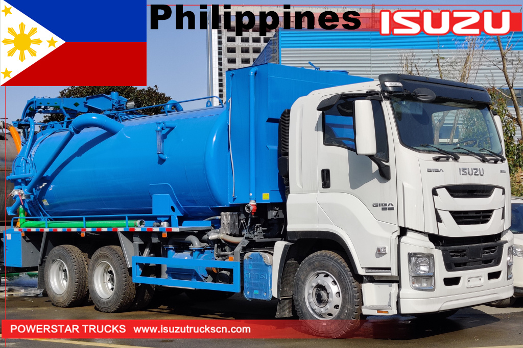 Philippines - 1 chiếc Xe tải thông cống thoát nước kết hợp ISUZU GIGA
    